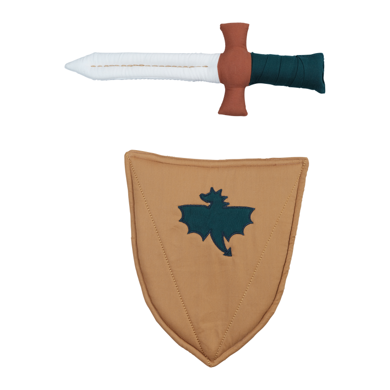 Épée et bouclier de chevalier en tissu, Fabelab