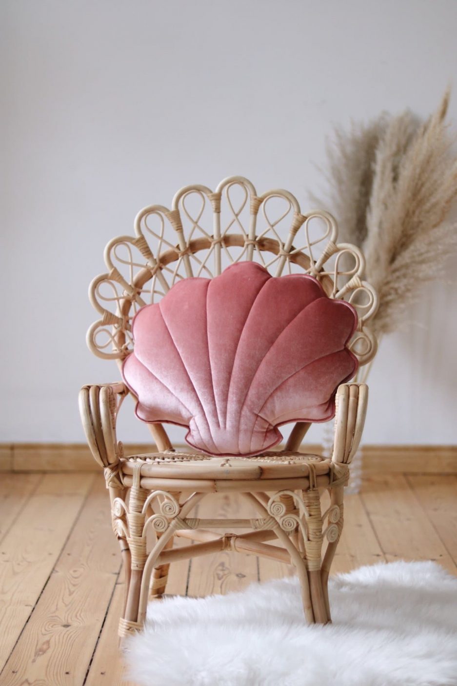 Coussin coquillage, Rose marsala, Moi Mili