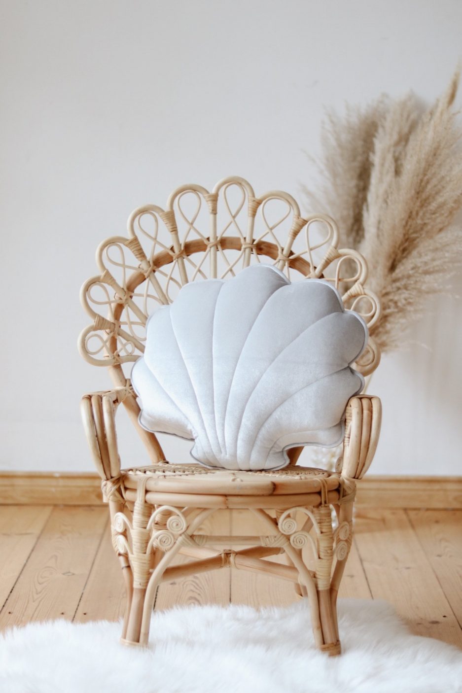 Coussin coquillage, White pearl, Moi Mili